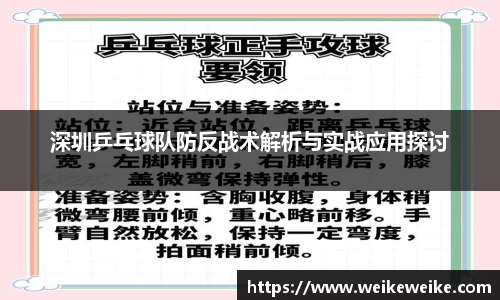 深圳乒乓球队防反战术解析与实战应用探讨